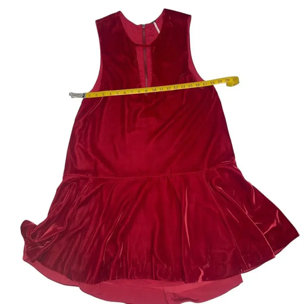 Free People Women L Dress‎ Drop Waist Velvet Romantic Feminine Formal  Wedding